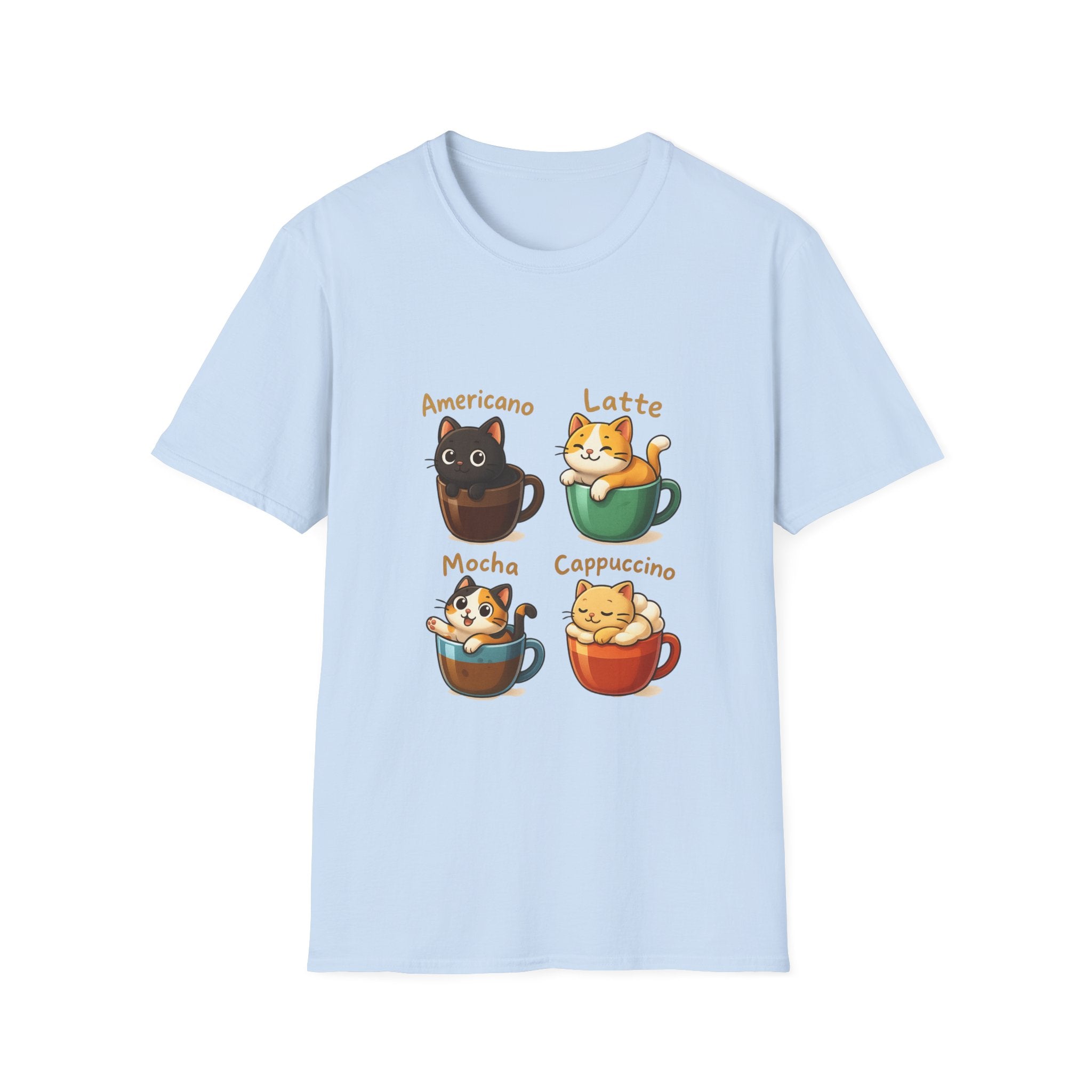 Cat Coffee Cups Tee (Unisex)