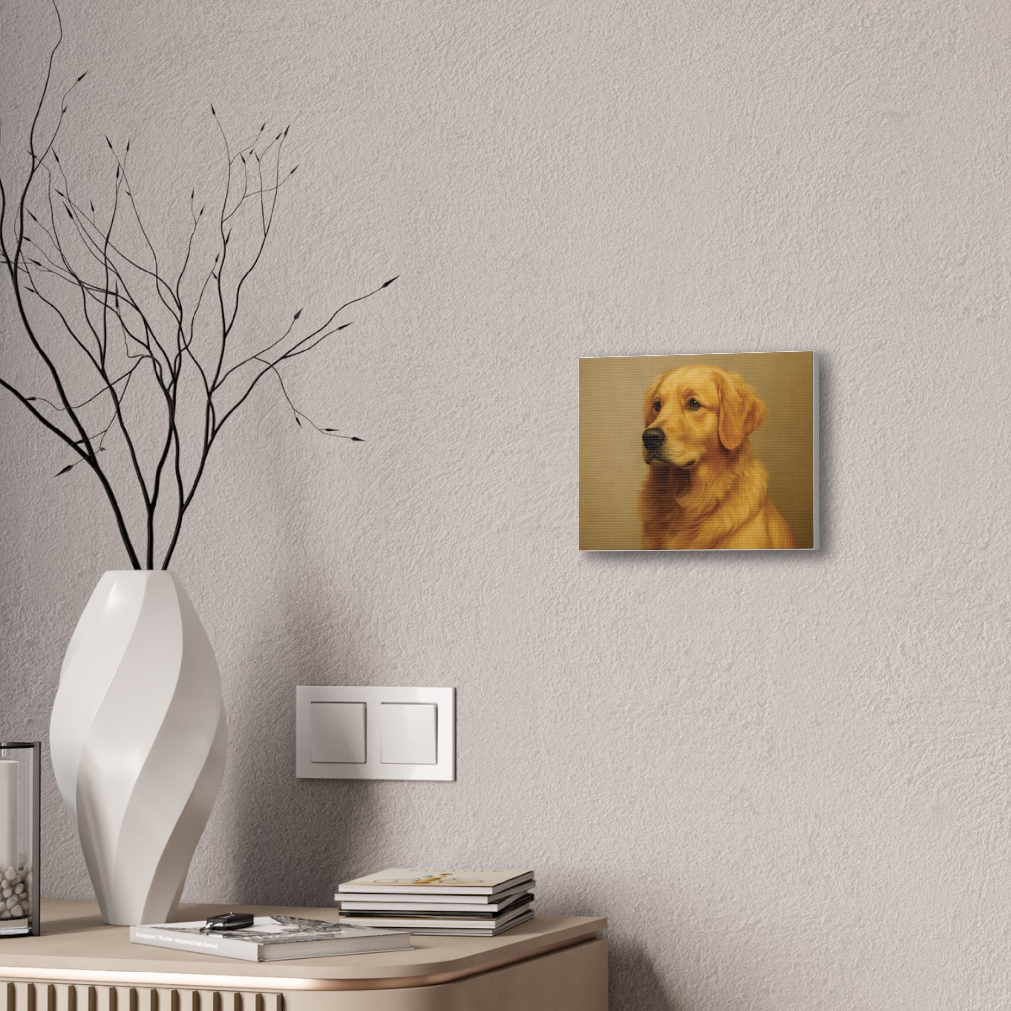 Golden Retriever Portrait Canvas - Stretched Wall Art