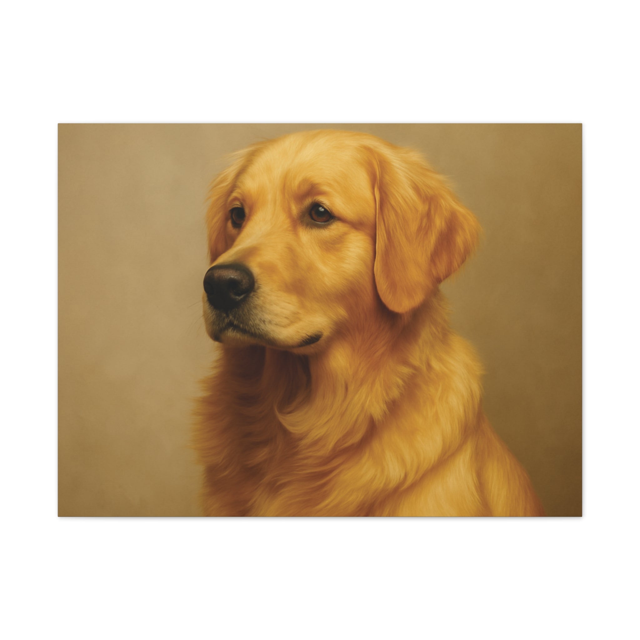 Golden Retriever Portrait Canvas - Stretched Wall Art