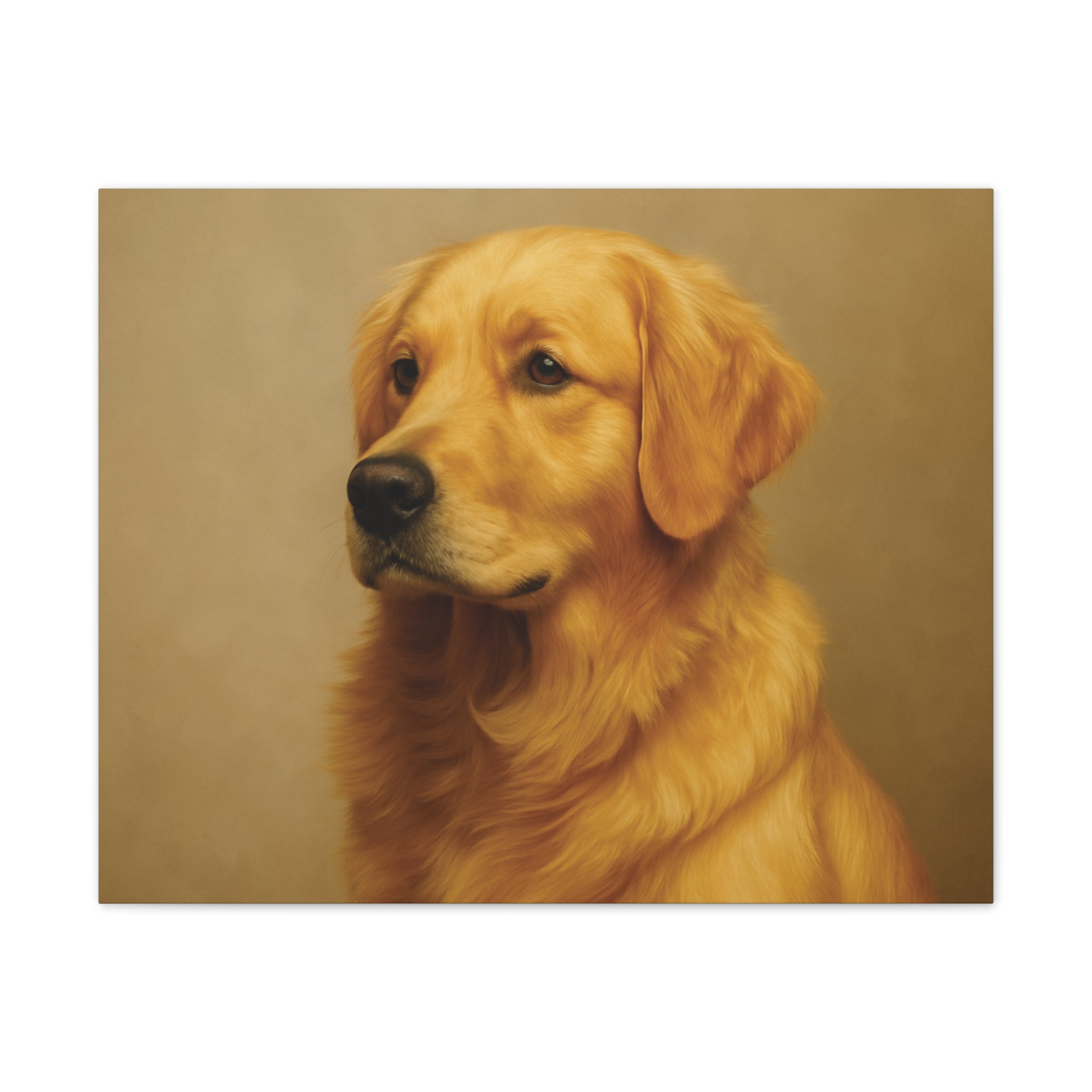 Golden Retriever Portrait Canvas - Stretched Wall Art