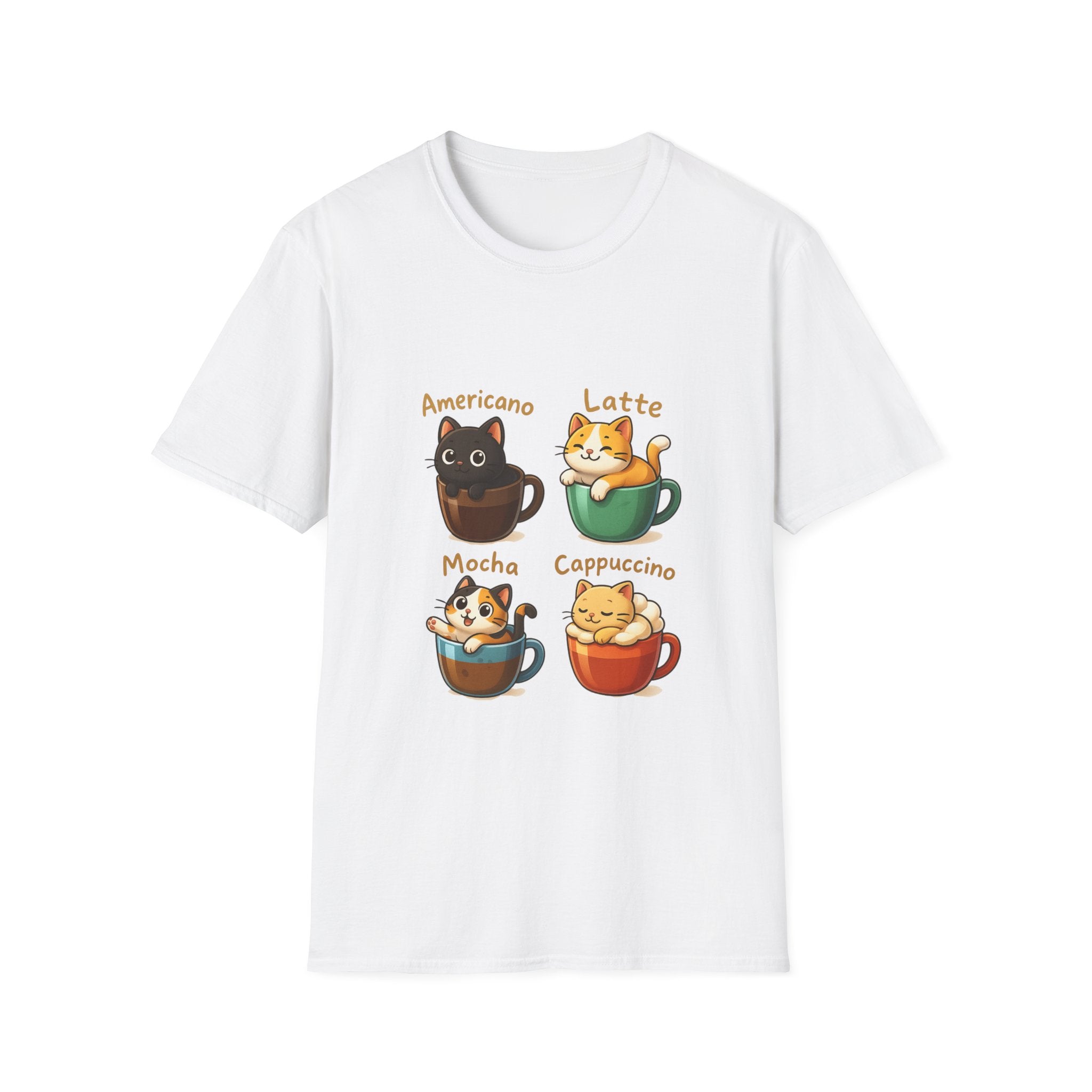 Cat Coffee Cups Tee (Unisex)